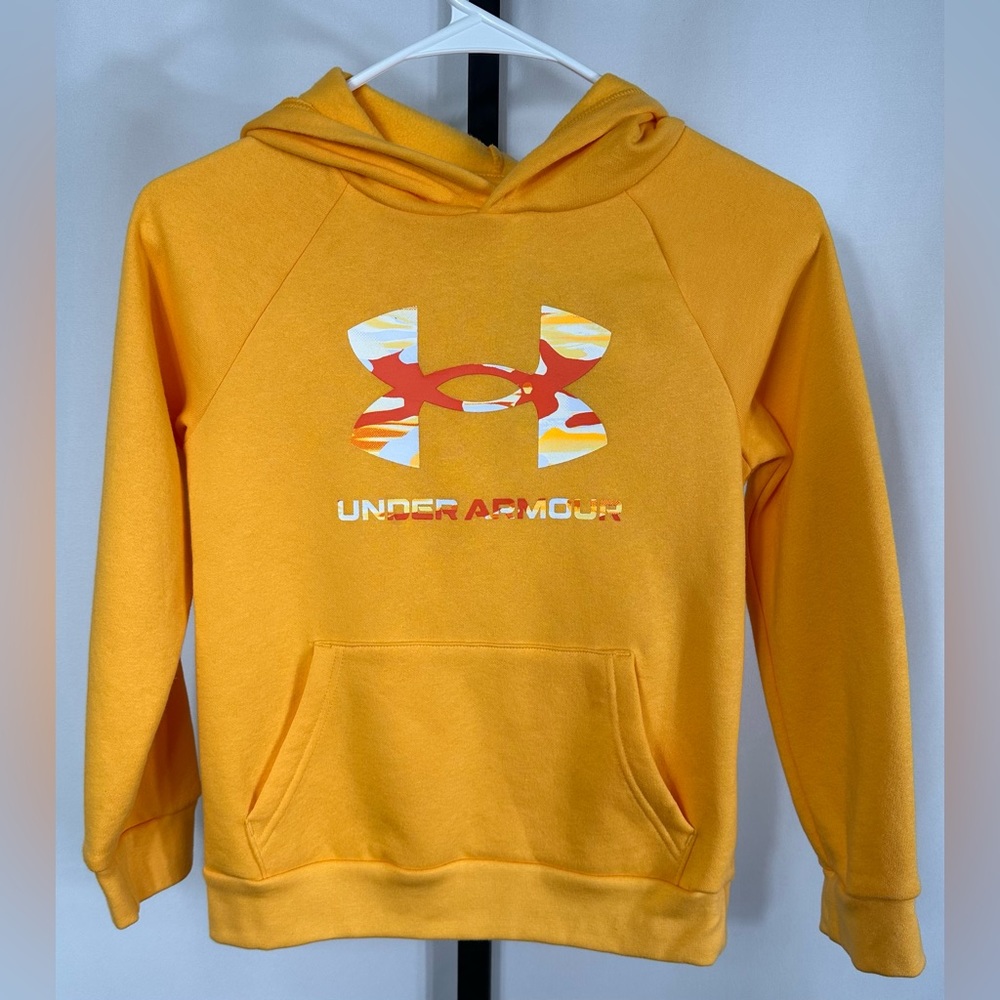 NWT Boys' Under Armour Rival Fleece Big Logo Fill Hoodie Size Youth Sm